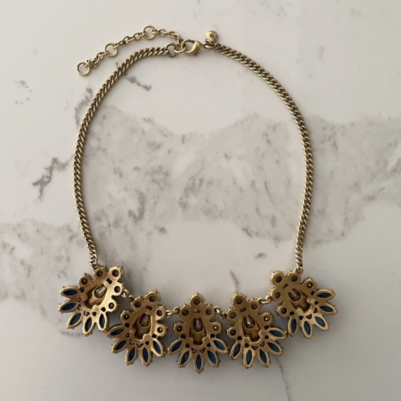 ⭐️J.Crew Blue/Jewelled Statement Necklace - Picture 2 of 4